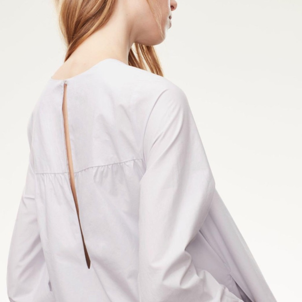 “WILFRED” LESSINE Blue Smock Dress . - Picture 2 of 16
